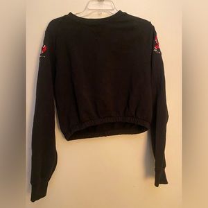 cropped long sleeve sweater